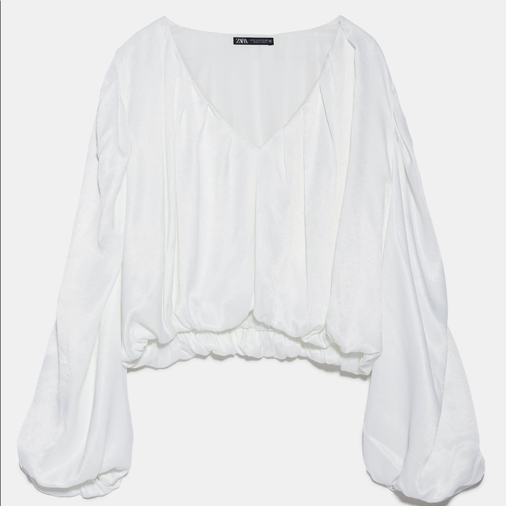 ZARA BALLOONED CROP TOP - Picture 10 of 10